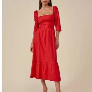 Reformation Cyprus dress-  cherry red